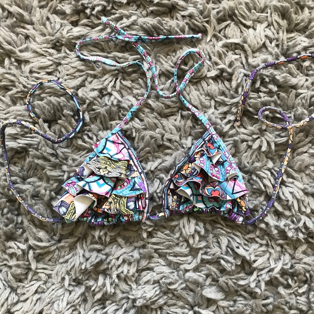 San Lorenzo S Ruffle Bikini Top
